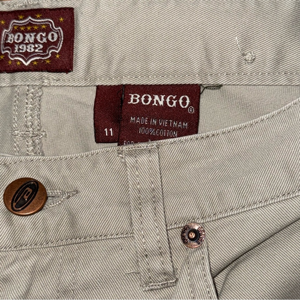 Vintage Y2K BONGO 1982 Flare Jeans Cream Tan High Rise Bootcut Sz 11 (31x32) - Picture 6 of 7